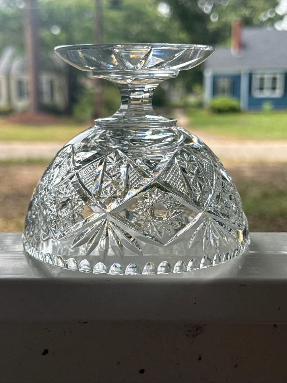Antique American Brilliant Cut Glass Compote / Footed Bowl (4.5”)
